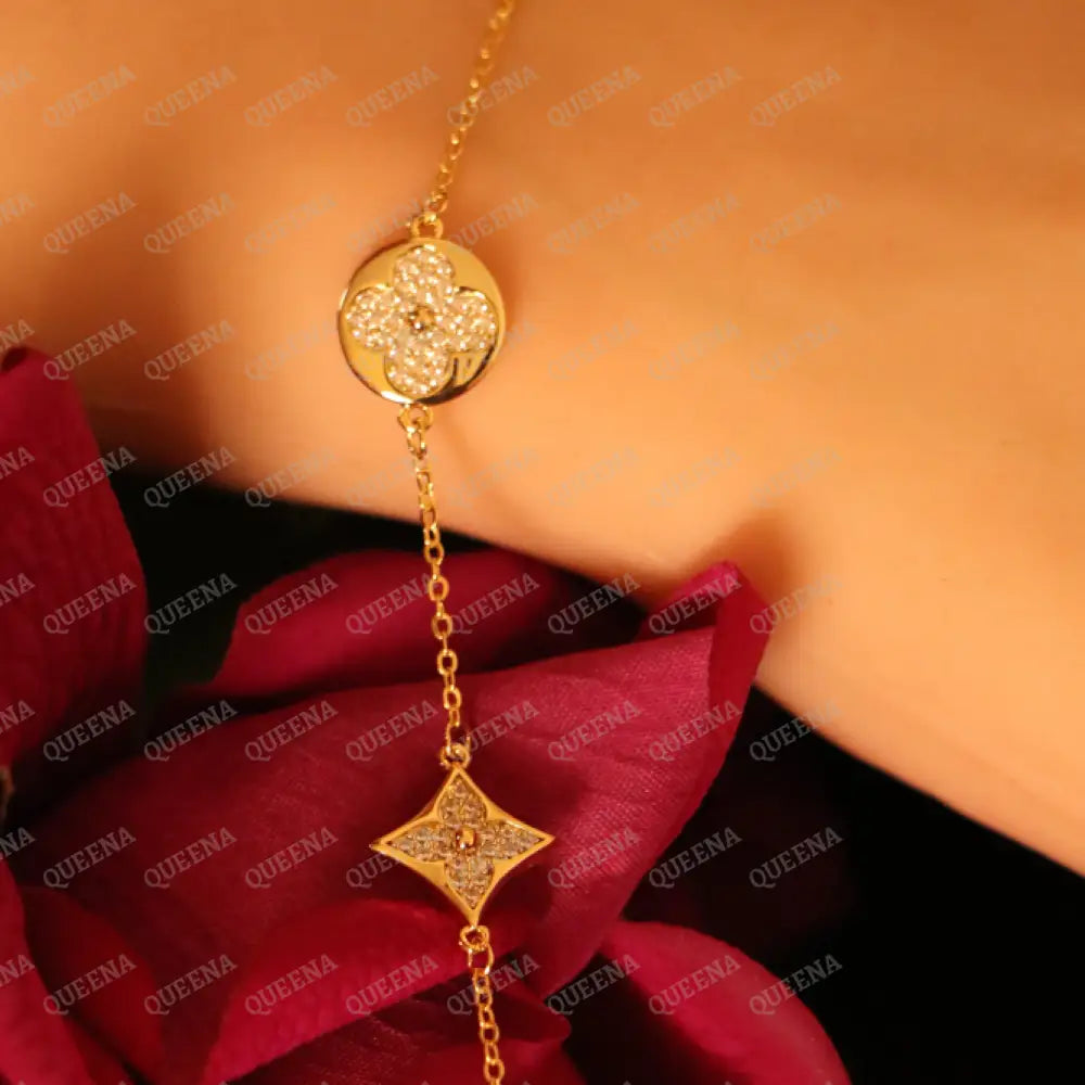 Luxury Sparkle LVs Bracelet Studded With Zircons Stones Bracelet