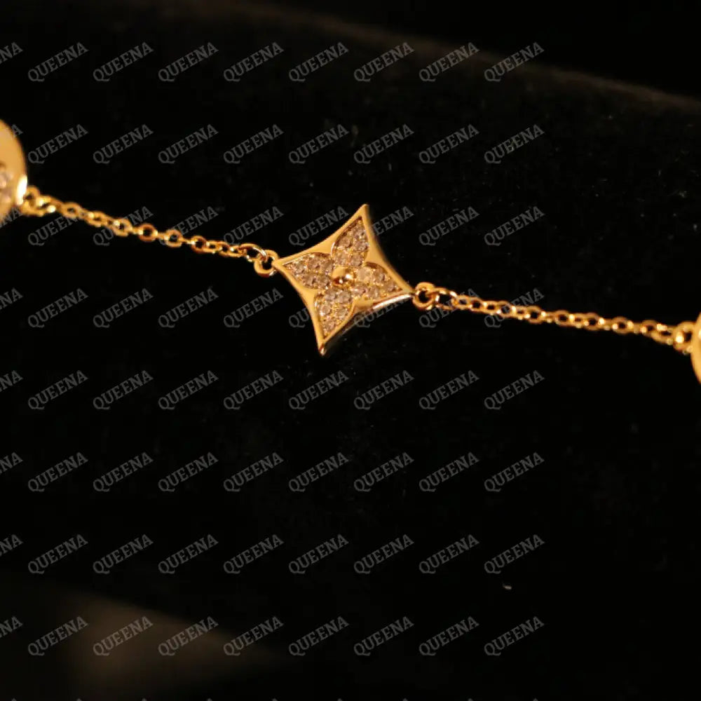 Luxury Sparkle LVs Bracelet Studded With Zircons Stones Bracelet