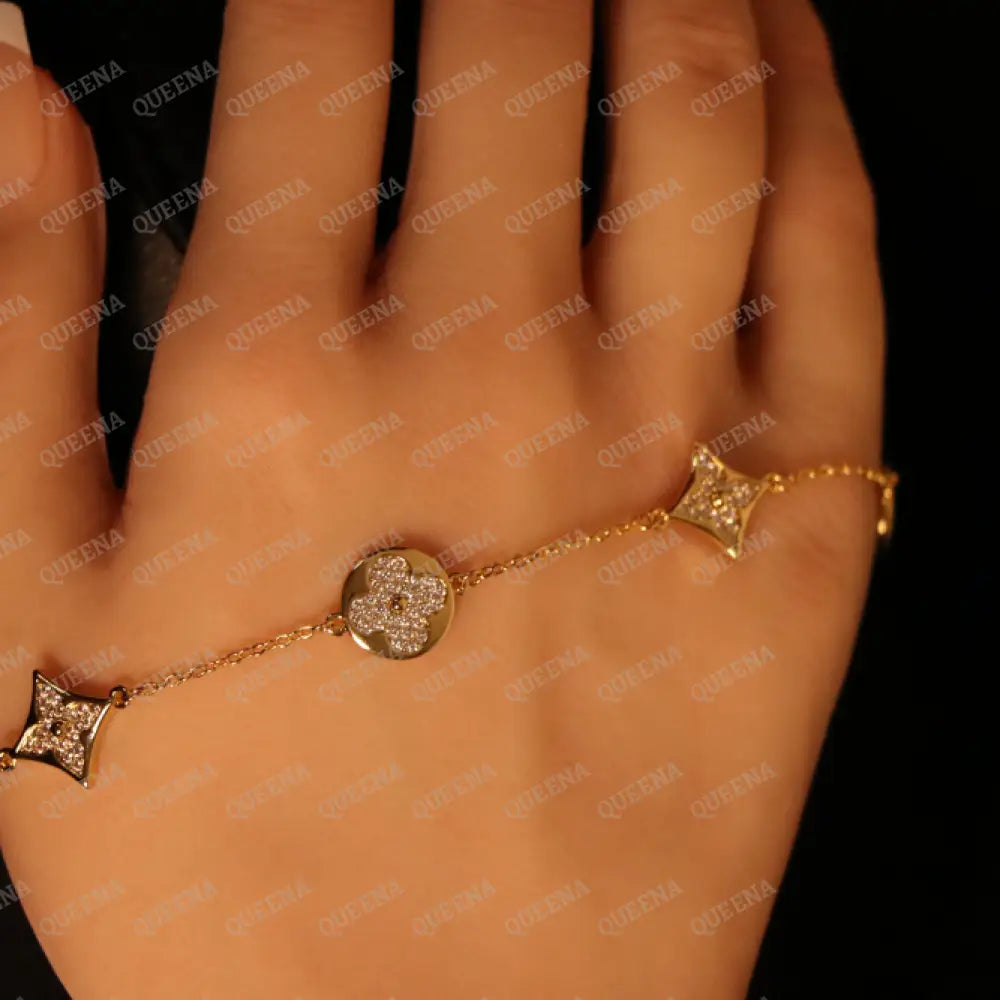 Luxury Sparkle LVs Bracelet Studded With Zircons Stones Bracelet