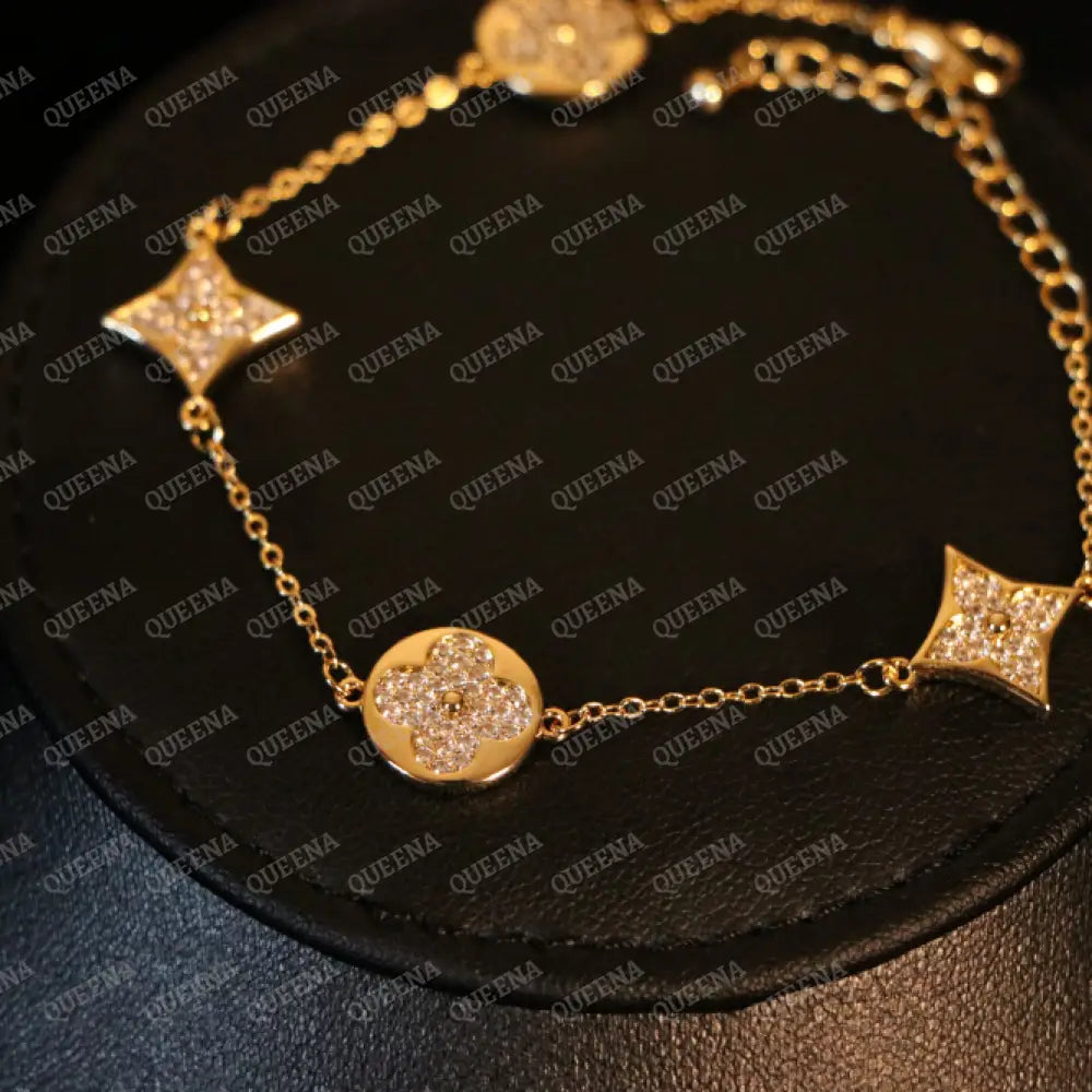 Luxury Sparkle LVs Bracelet Studded With Zircons Stones Bracelet