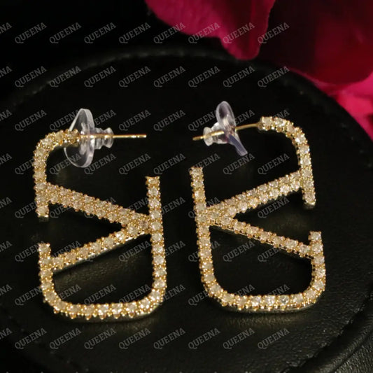 Luxury Sparkle Valentina Earrings Studded with Full Zircon earrings