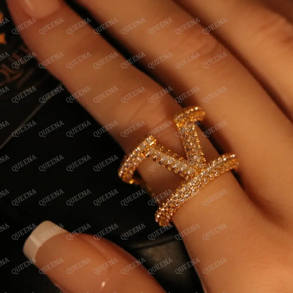 Luxury Valentina Ring Studded with Full Zircons - Adjustable (Free Size) Rings