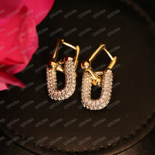 Mix Silver with Gold Teffani Earrings earrings