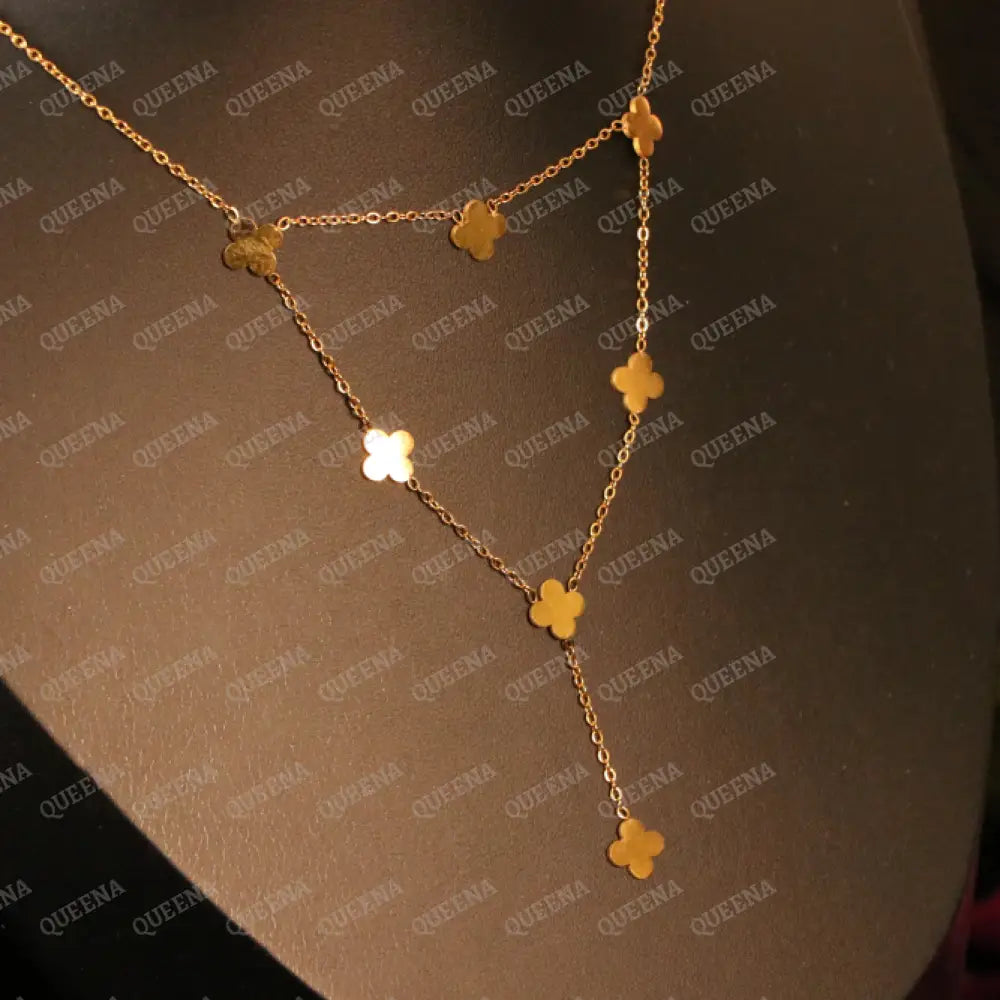 Multi Clovers Necklace Necklaces