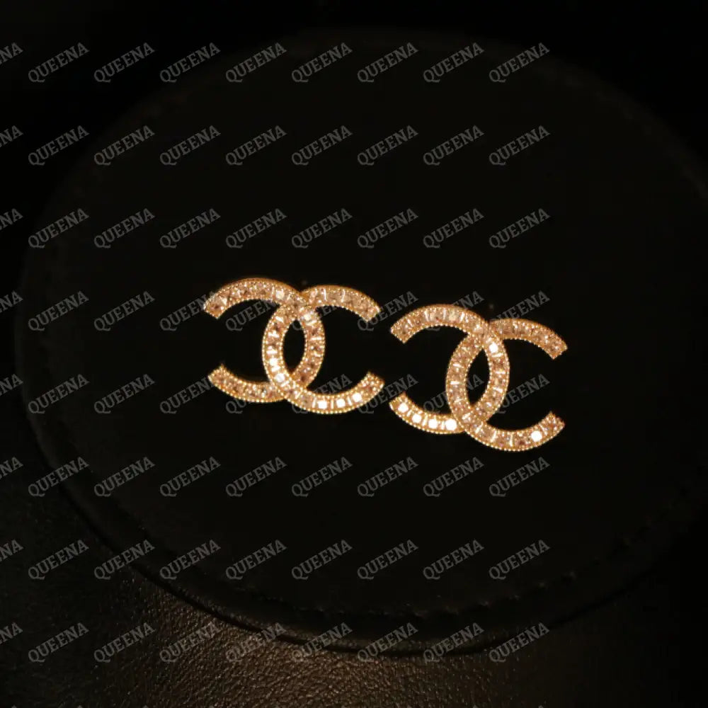 New CH Stud Earrings Studded with Full Zircons Earrings