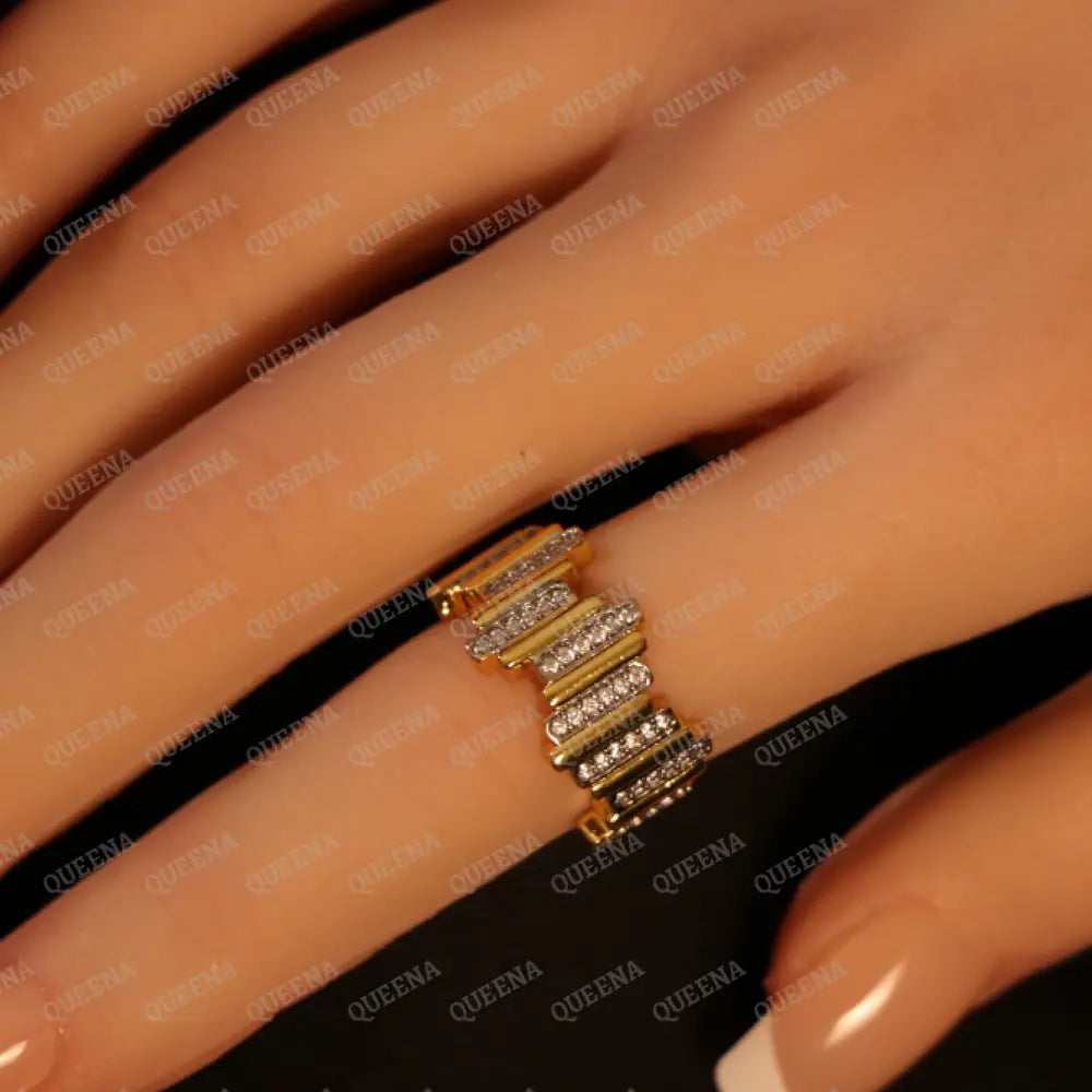 Nola Ring Gold with Silver Mix- Adjustable (Free Size) Rings
