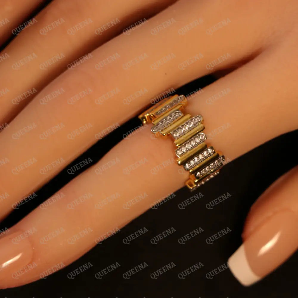 Nola Ring Gold with Silver Mix- Adjustable (Free Size) Rings