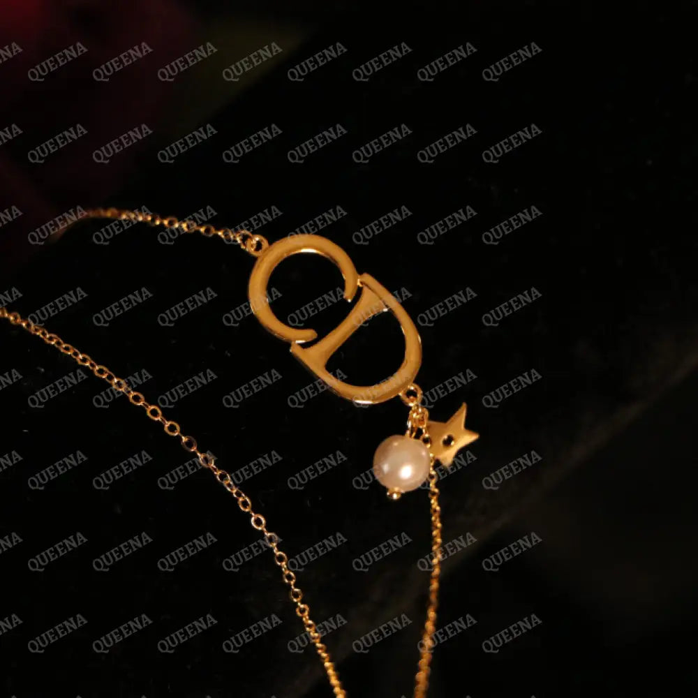 Pearls CD Double Layers Bracelet Bracelet