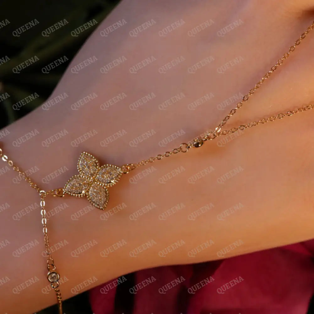 Princess Flower Hand Chain Bracelet Bracelet