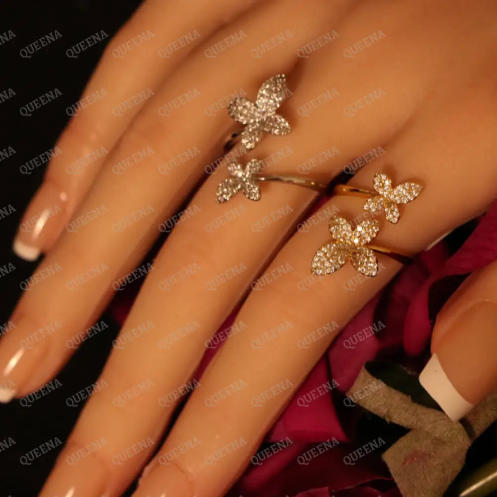 Royal Cristal Flora Ring Studded with Full Zircon - Rings