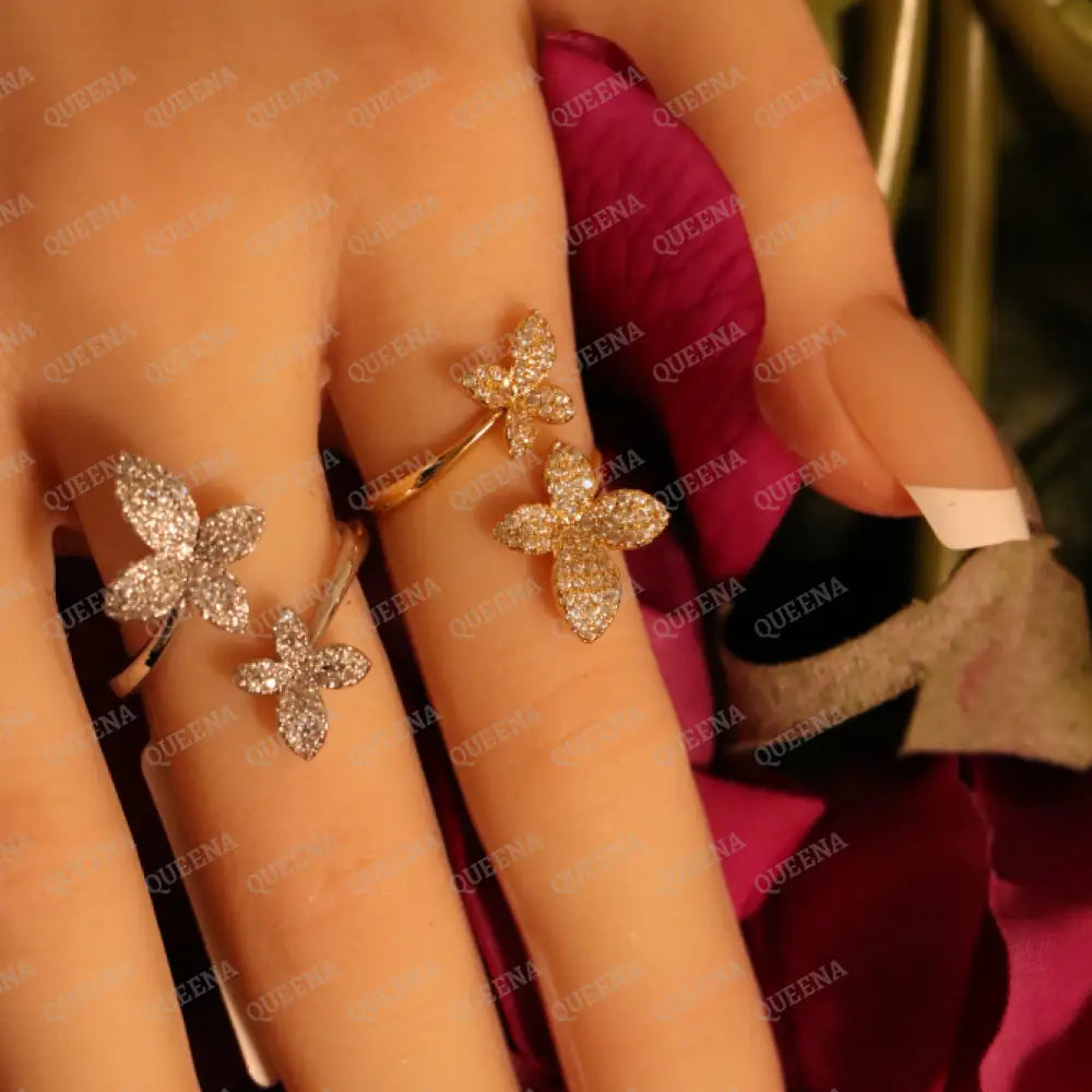 Royal Cristal Flora Ring Studded with Full Zircon - Rings