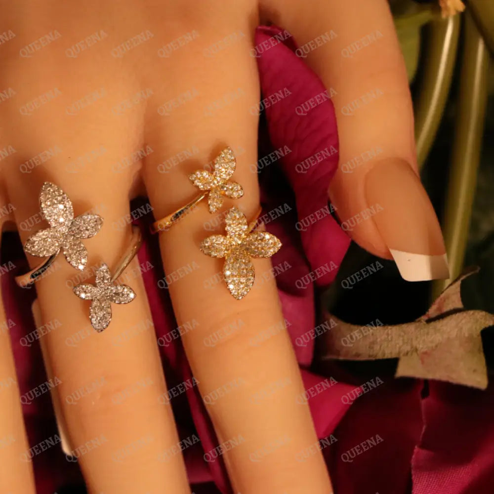 Royal Cristal Flora Ring Studded with Full Zircon - Rings