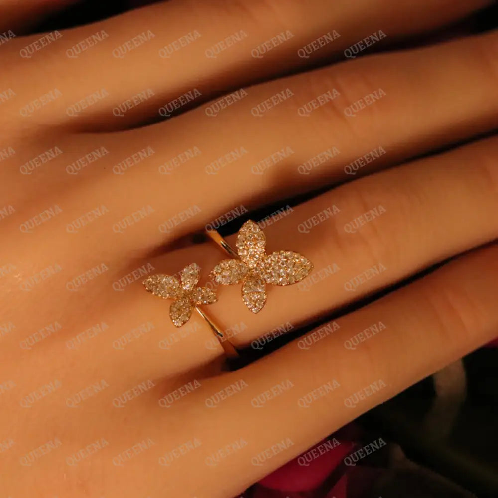 Royal Cristal Flora Ring Studded with Full Zircon - Rings