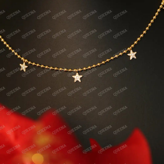 Shiny Little Stars Choker Necklace Necklaces