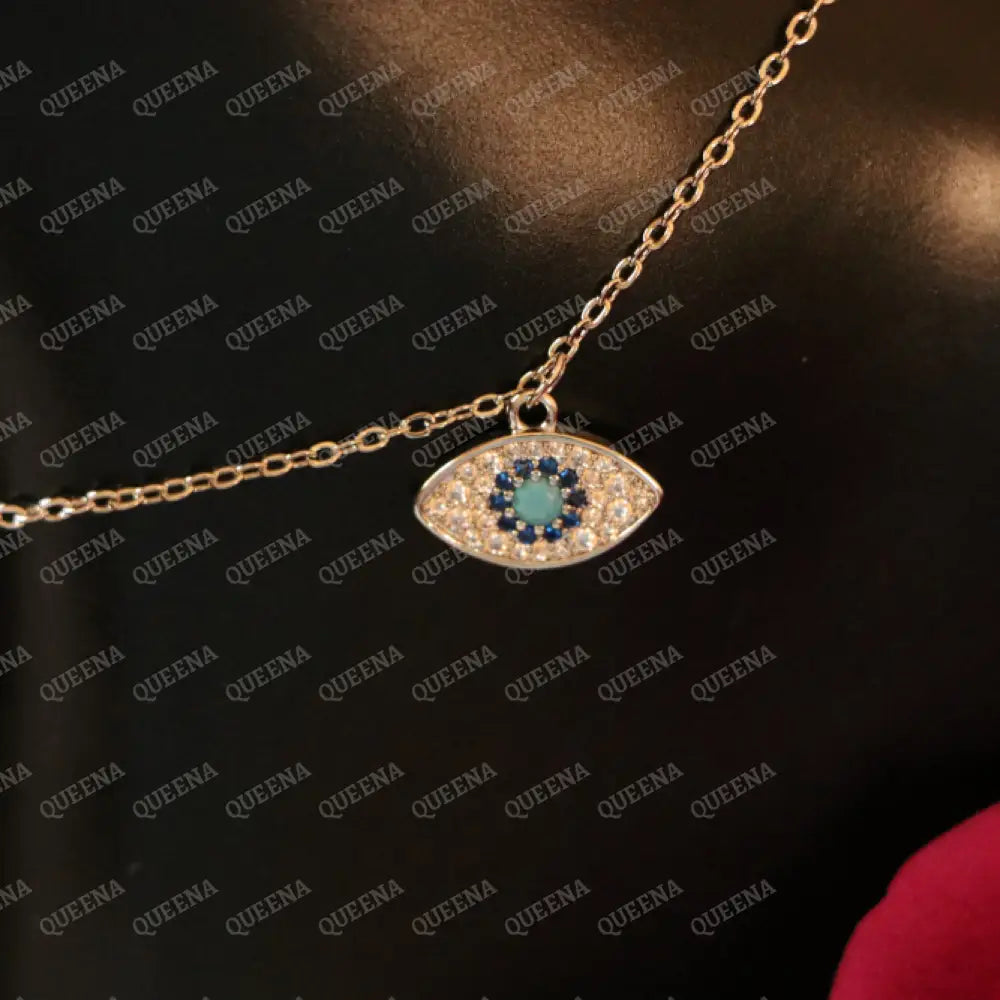 Silver Sparkle Evil Eye Anklet Anklet