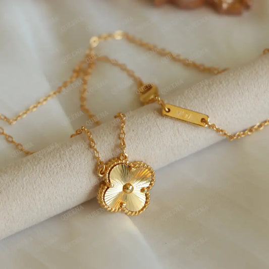 Single Gold clover Necklace - High Quality Stainless Steel Statement Piece Necklaces
