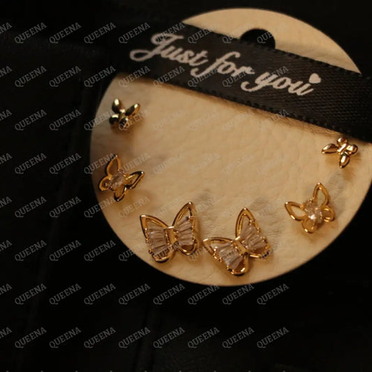Sparkle Butterfly Earrings Set Earrings