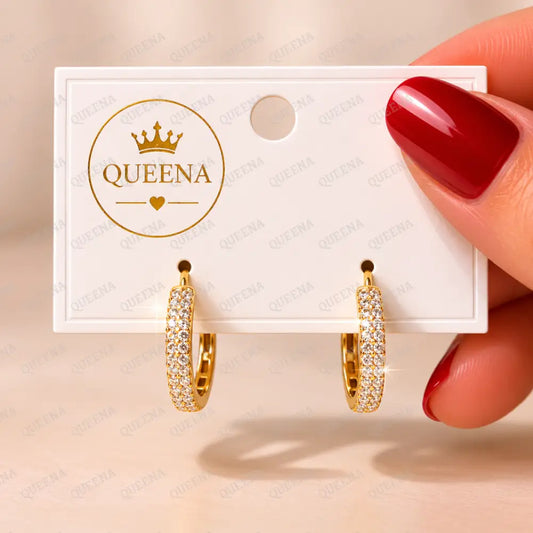 Sparkle Tennis Hoop Earrings - Earrings
