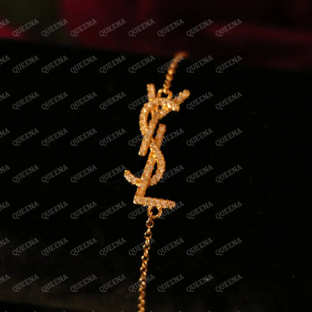 Sparkle YSL Bracelet Studded with Zircon Bracelet