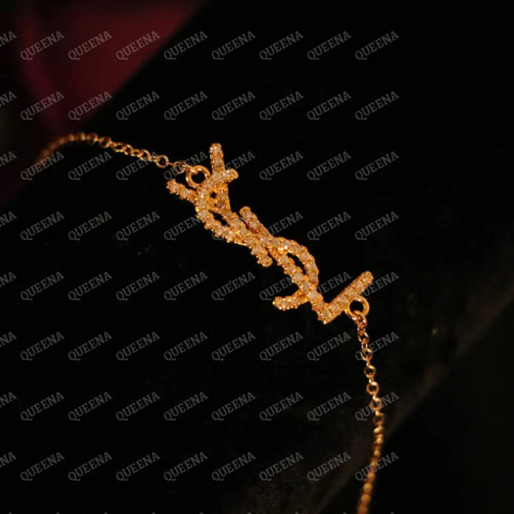Sparkle YSL Bracelet Studded with Zircon Bracelet