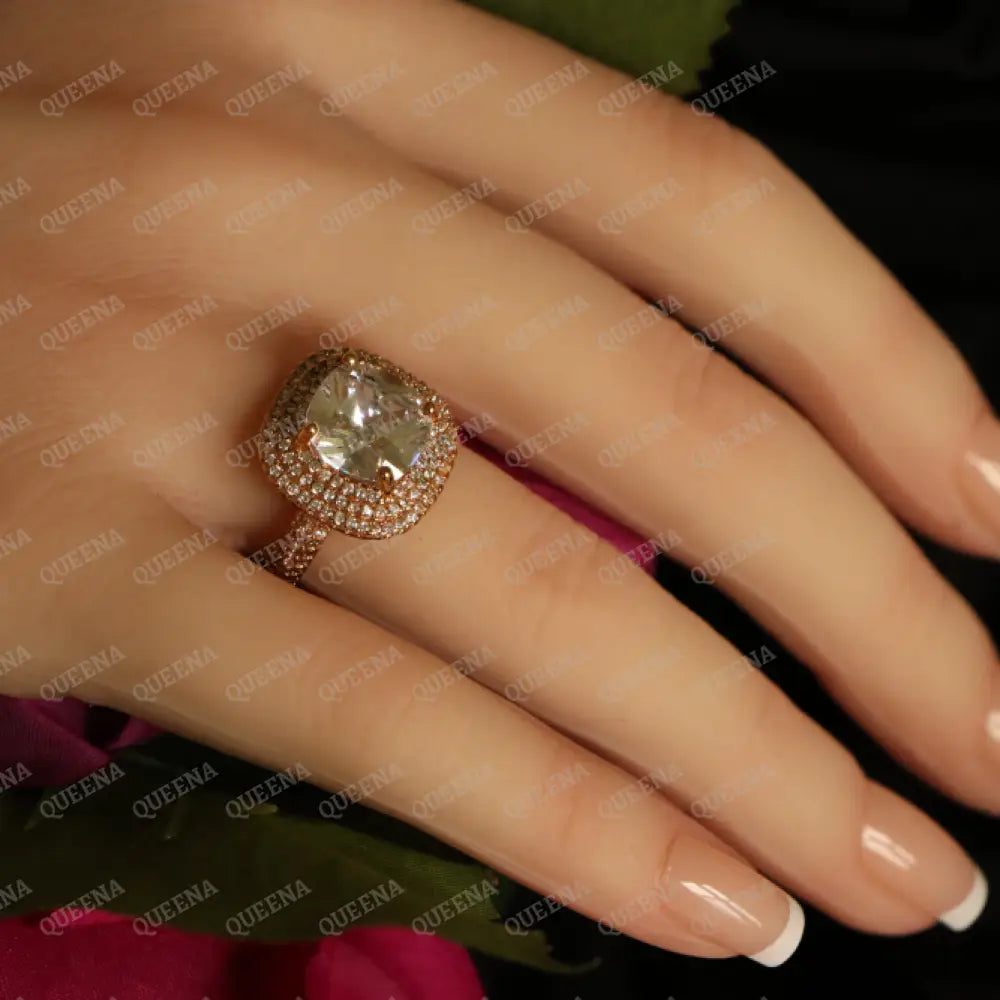 Sparkling Luxury big Square Cubic Zirconia Ring Rings