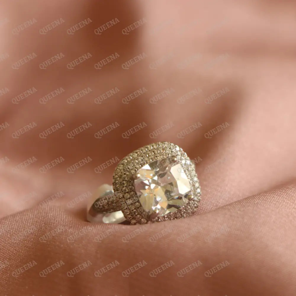 Sparkling Luxury Big Square Cubic Zirconia Ring Rings