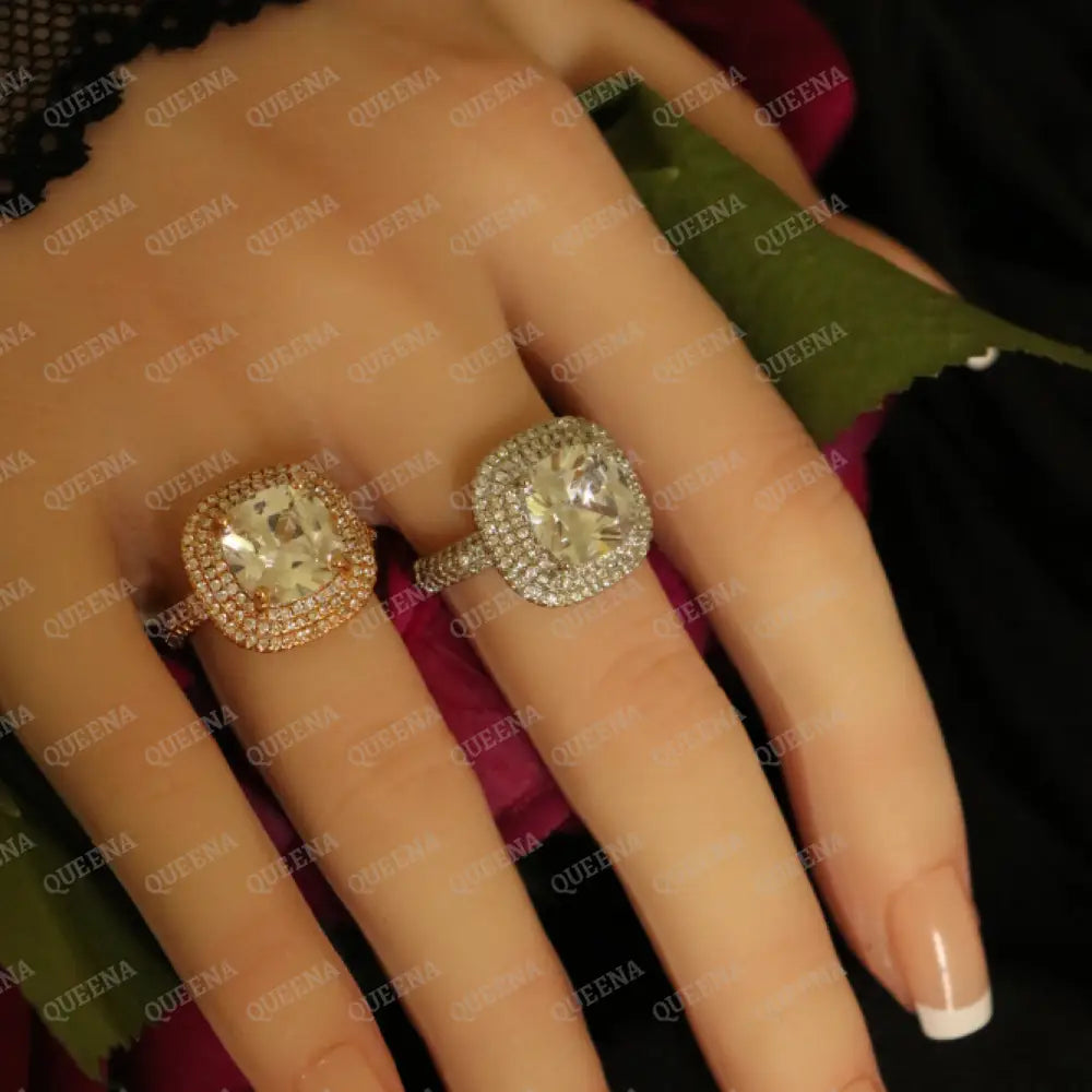 Sparkling Luxury big Square Cubic Zirconia Ring Rings