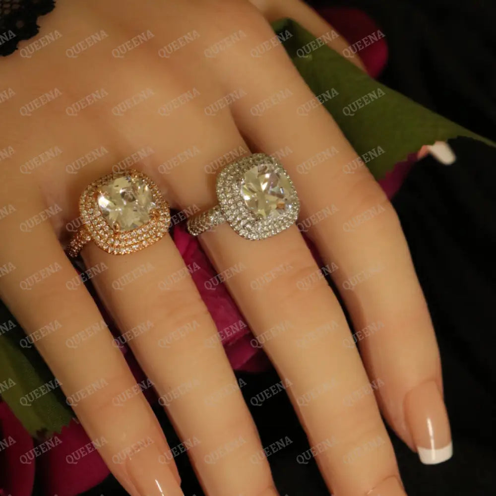 Sparkling Luxury big Square Cubic Zirconia Ring Rings