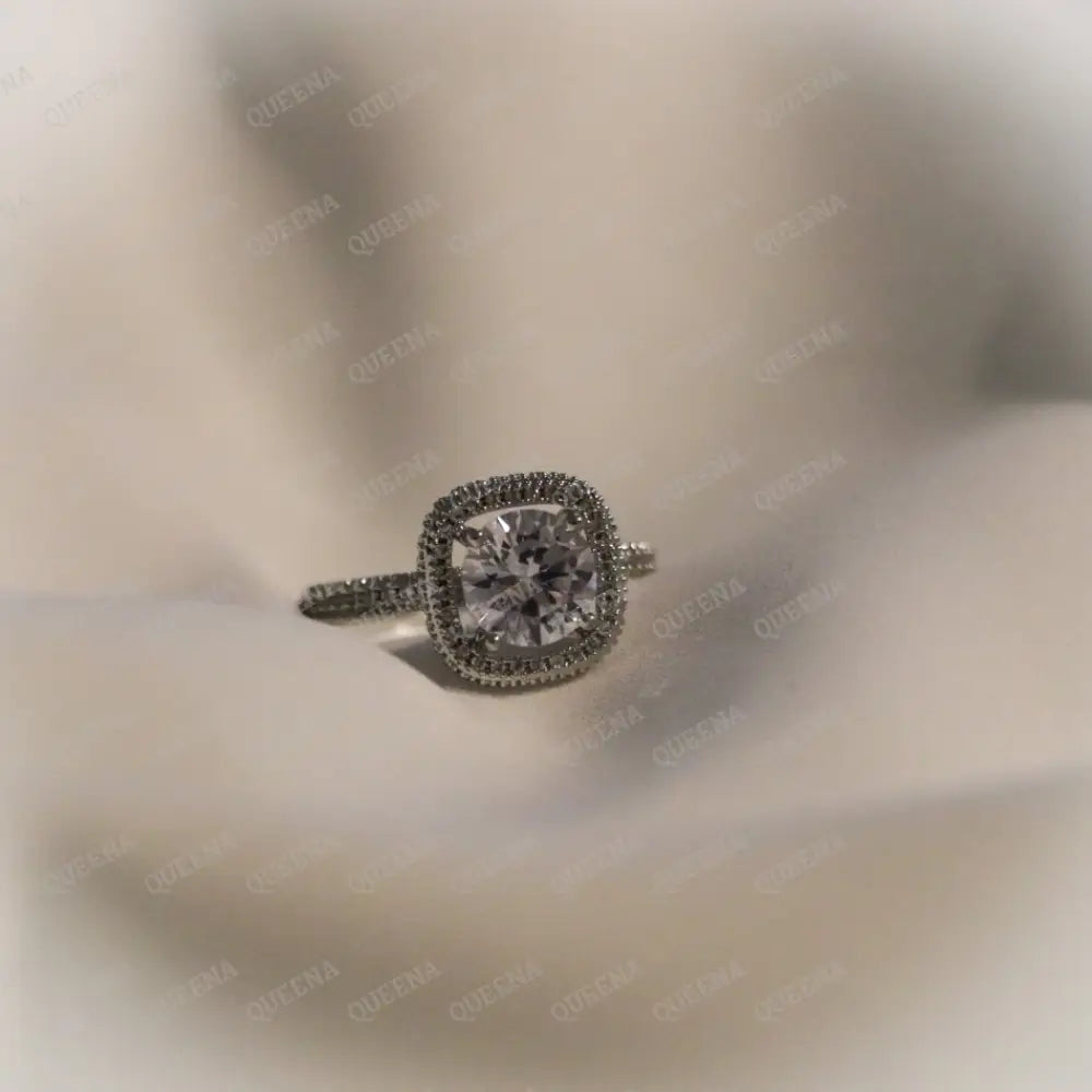 Sparkling Silver Square Cubic Zirconia Free Size Ring - Adjustable Rings