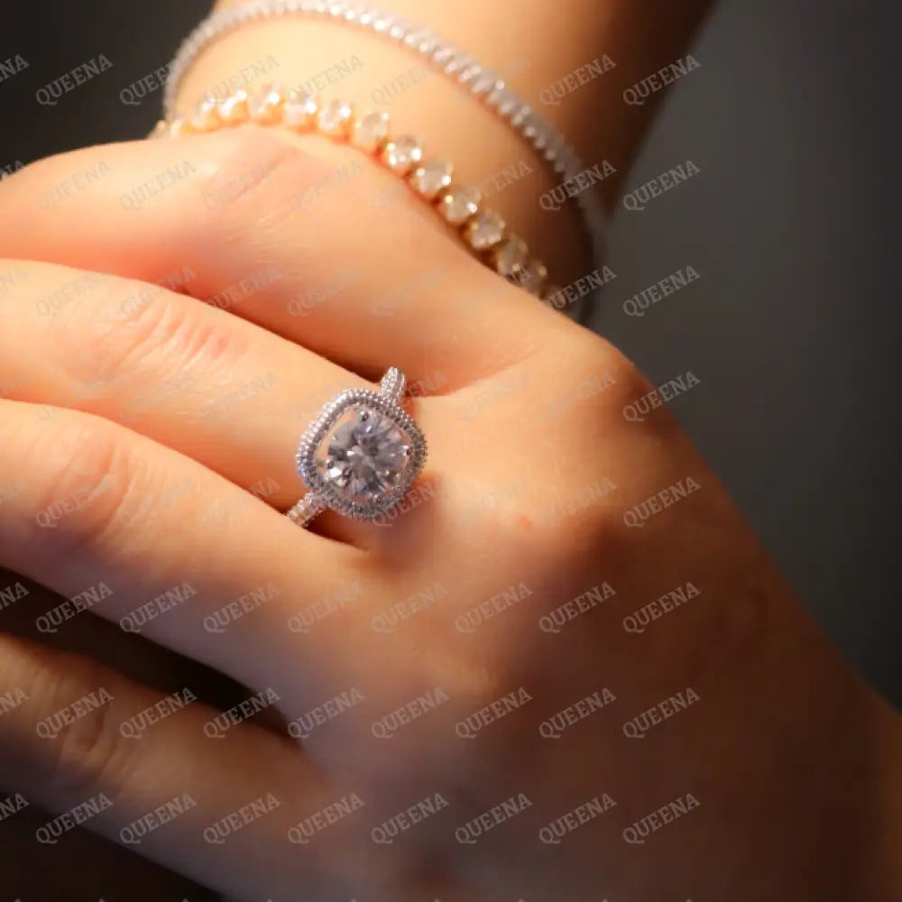Sparkling Silver Square Cubic Zirconia Free Size Ring - Adjustable Rings