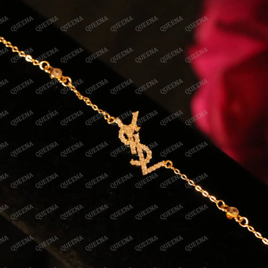 Sparkly YSL Bracelet Studded with Zircon - Bracelet
