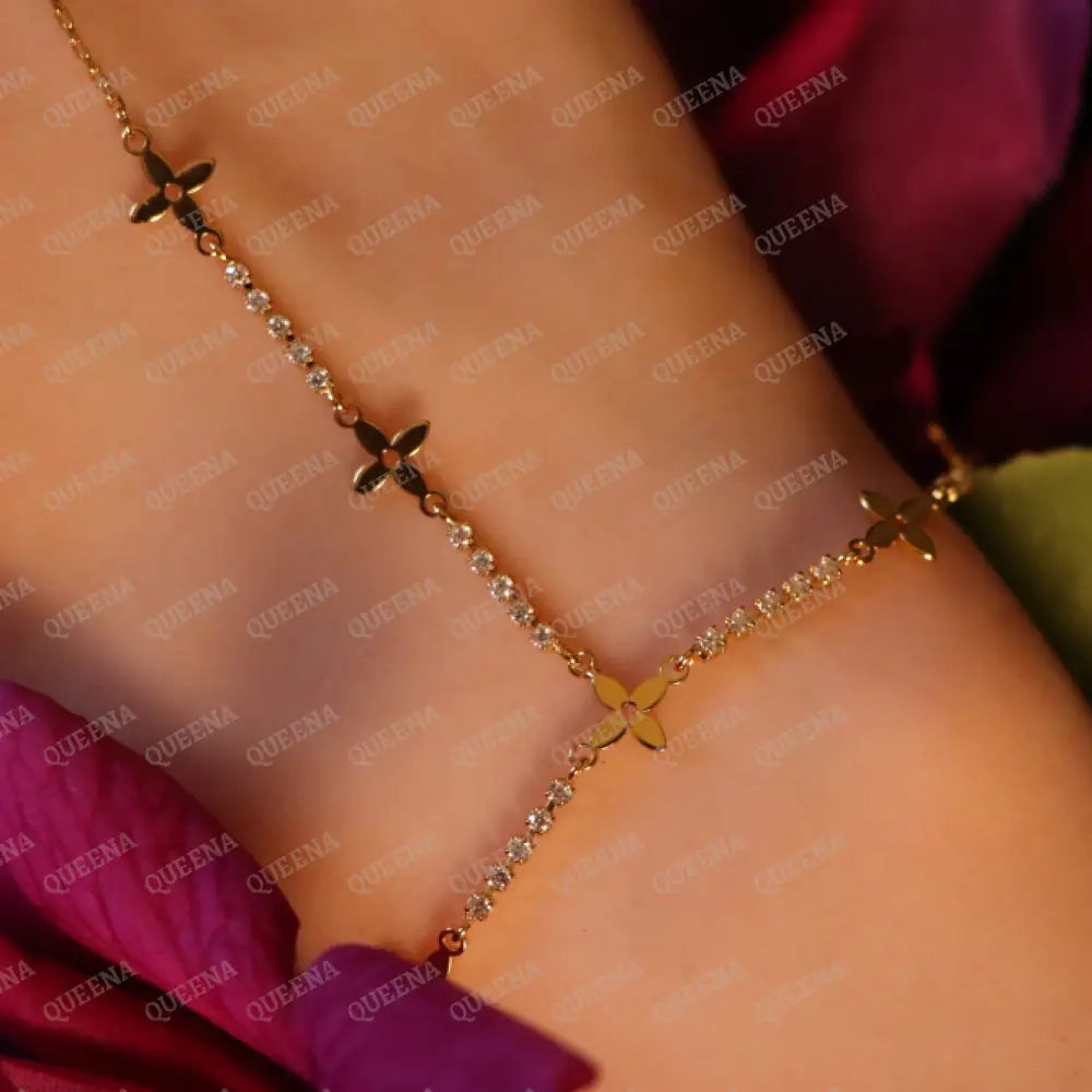 Tennis LV Flowers Hand Chain Bracelet Bracelet