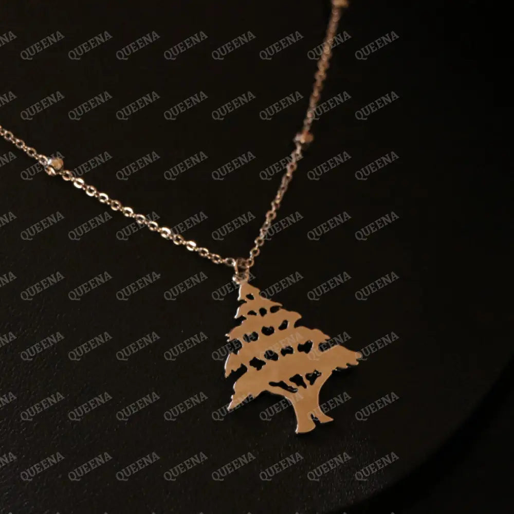 The Cedar of Lebanon Golden Necklace (أرزه لبنان) Necklaces