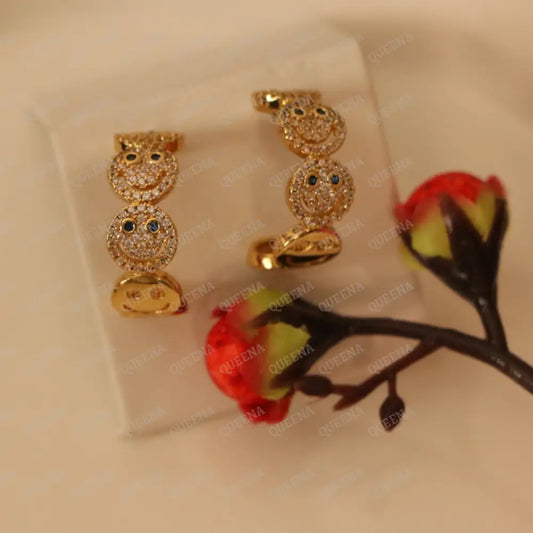 Trendy Cutie Smiley Earrings Earrings