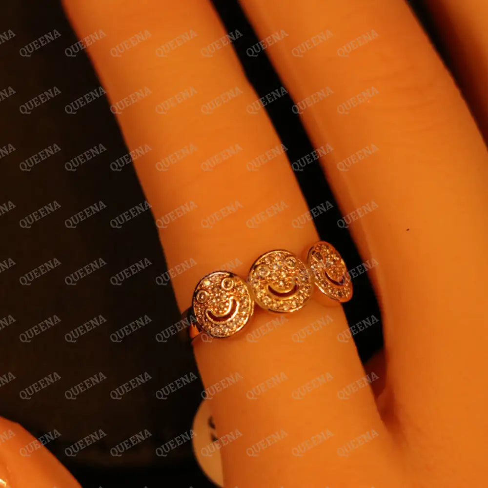 Trendy Cutie Smiley Ring Rings