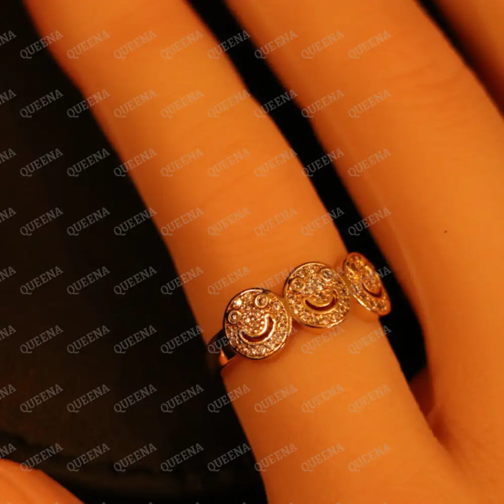Trendy Cutie Smiley Ring Rings