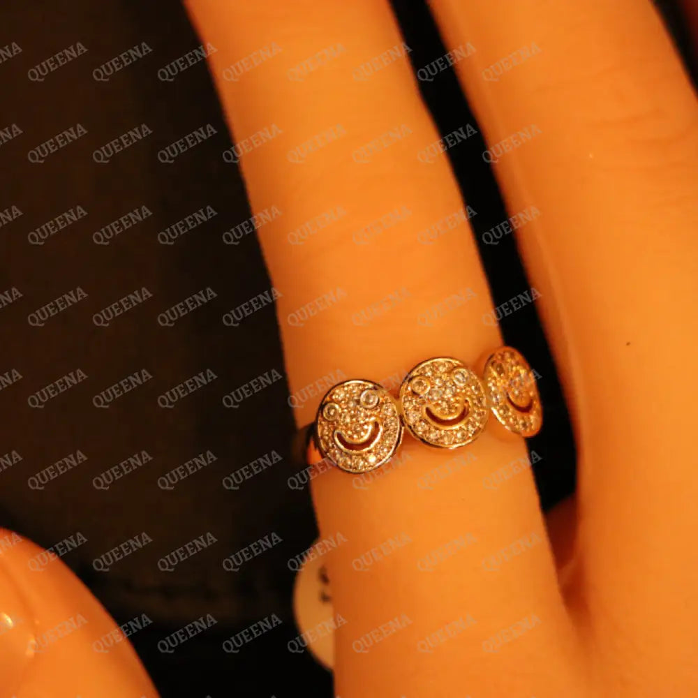 Trendy Cutie Smiley Ring Rings