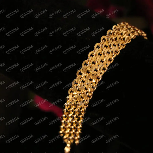 Trendy Daily wear Exlain Chain Bracelet - High Quality 18k Gold Plated Statement Piece Bracelet