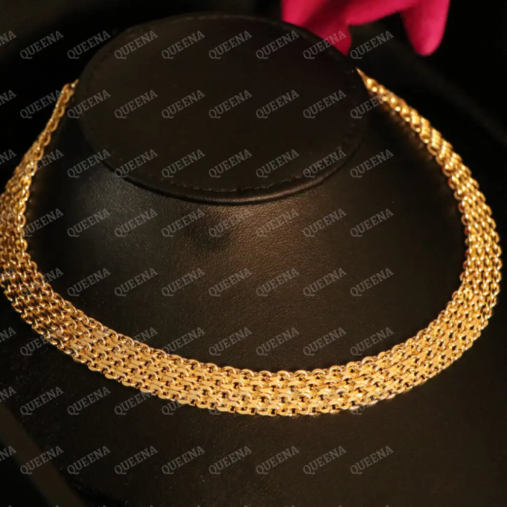 Trendy Daily wear Exlain Choker Necklace - High Quality 18k Gold Plated Statement Piece Necklaces