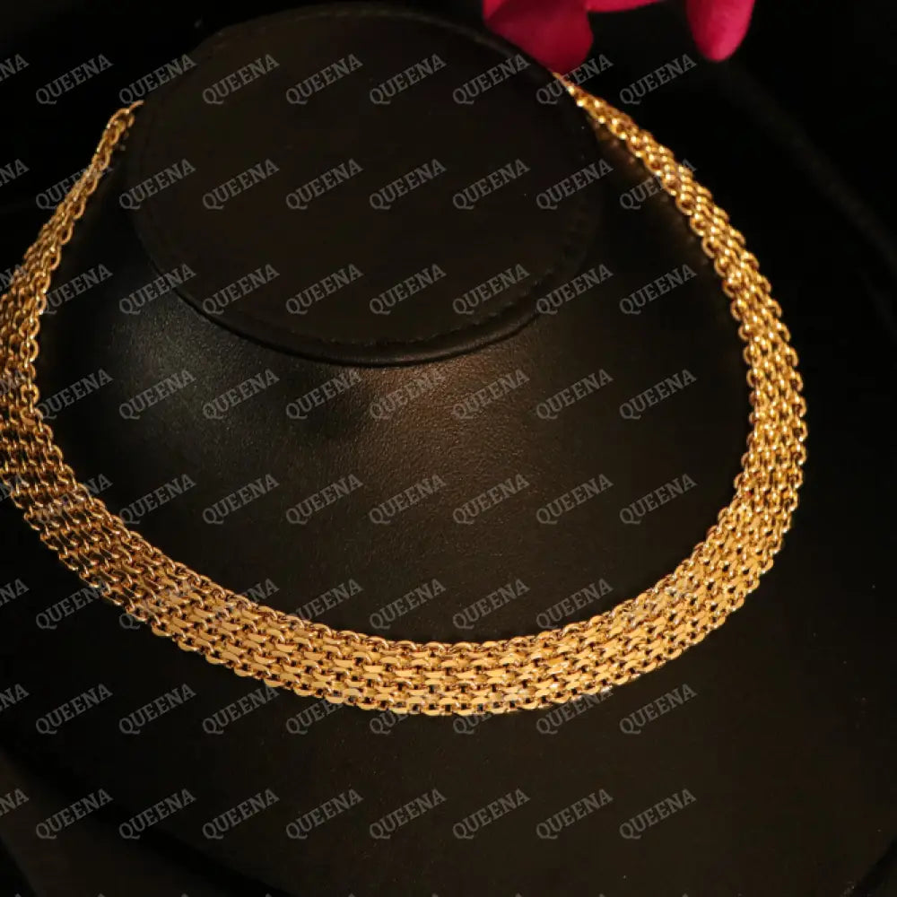 Trendy Daily wear Exlain Choker Necklace - High Quality 18k Gold Plated Statement Piece Necklaces