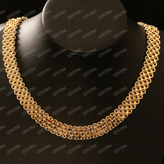 Trendy Daily wear Exlain Choker Necklace - High Quality 18k Gold Plated Statement Piece Necklaces
