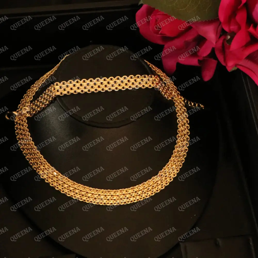 Trendy Exlain Jewelry Set (Choker Necklace + Bracelet) Jewelry Sets