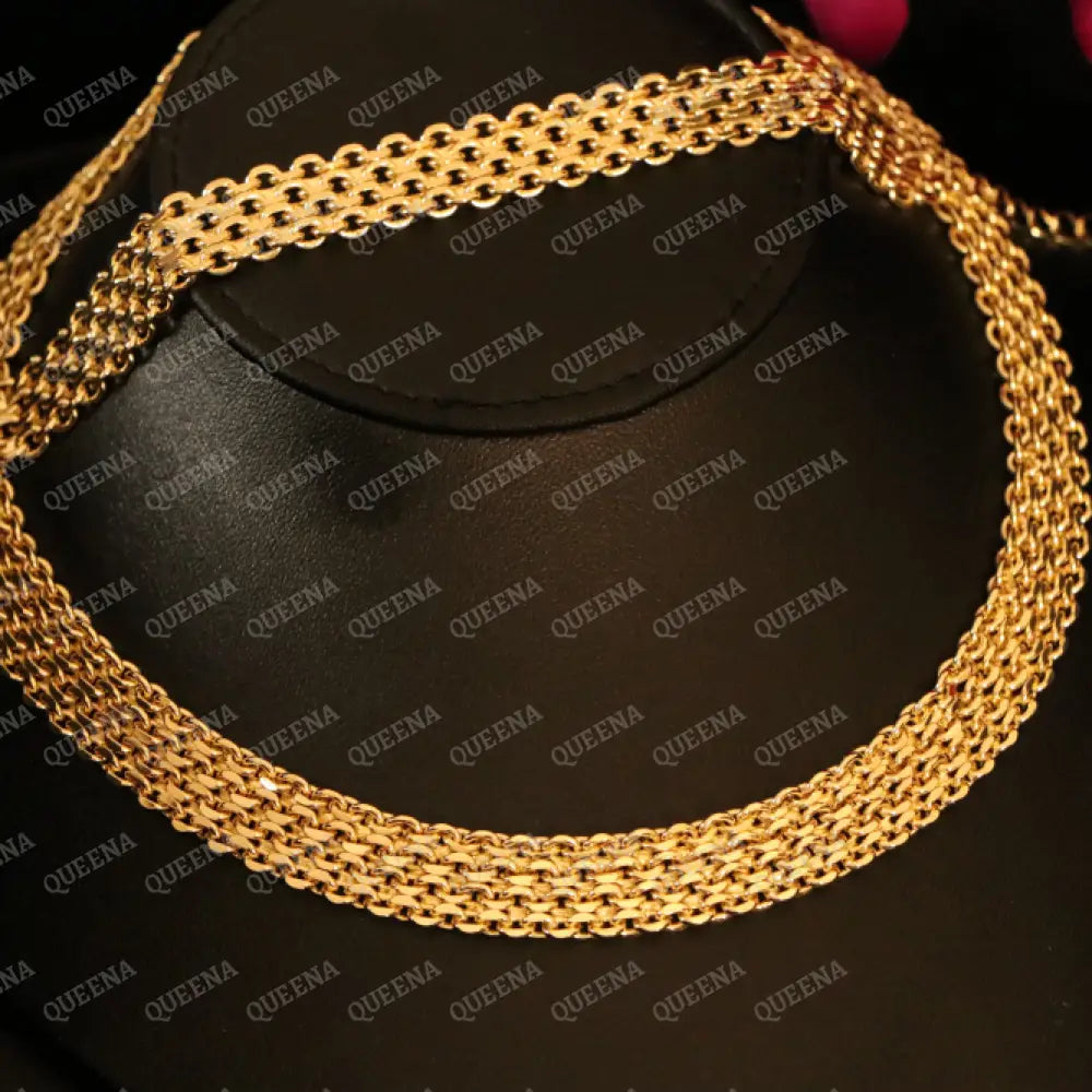 Trendy Exlain Jewelry Set (Choker Necklace + Bracelet) Jewelry Sets