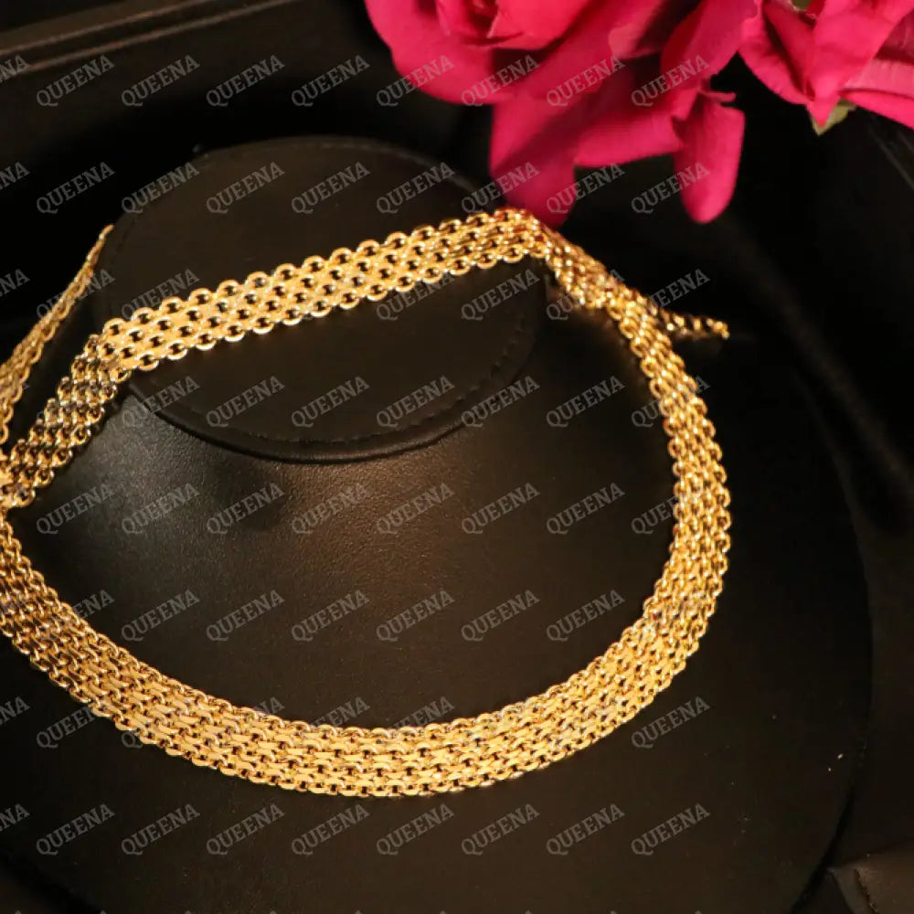 Trendy Exlain Jewelry Set (Choker Necklace + Bracelet) Jewelry Sets