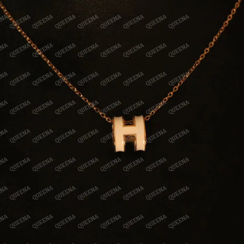 Trendy Golden H Pendant Necklace Necklaces