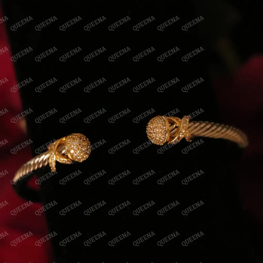 TRENDY Helena Mix Silver with gold Bangle Bracelet