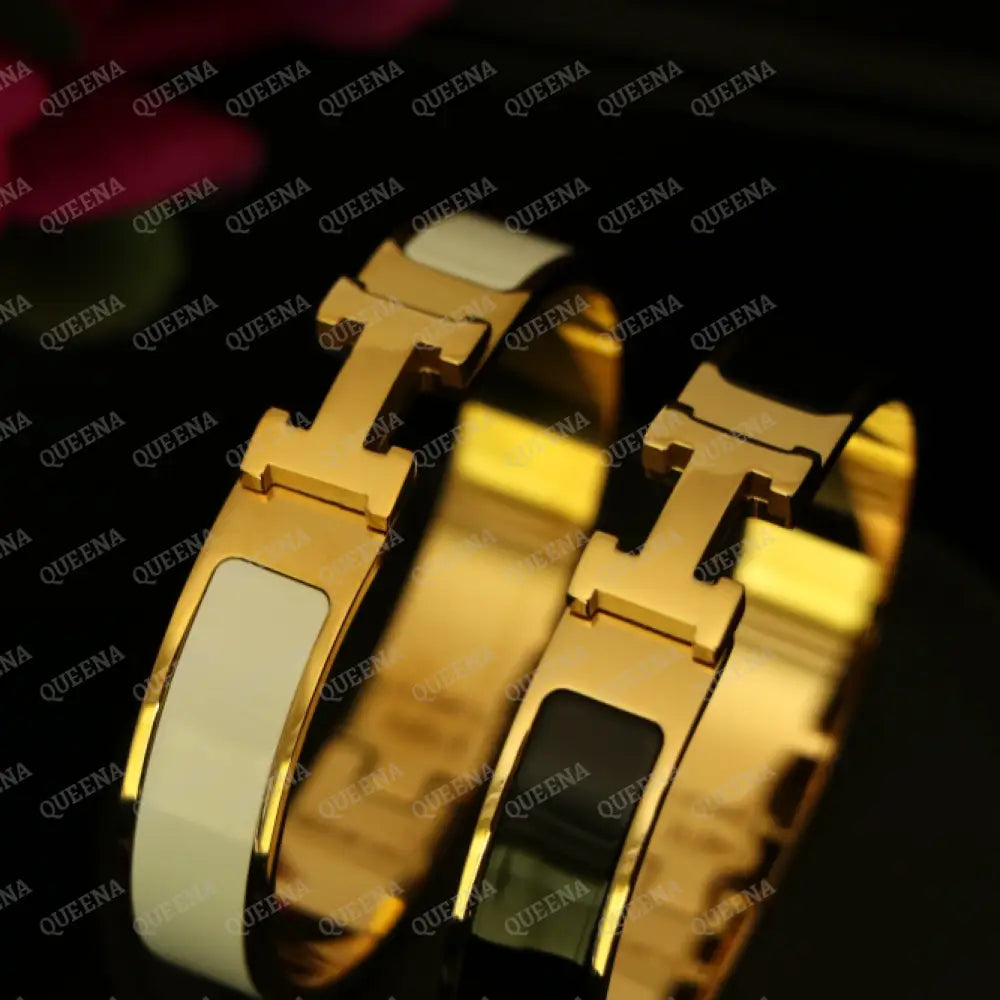 Trendy Hermez H Bangle Bracelet
