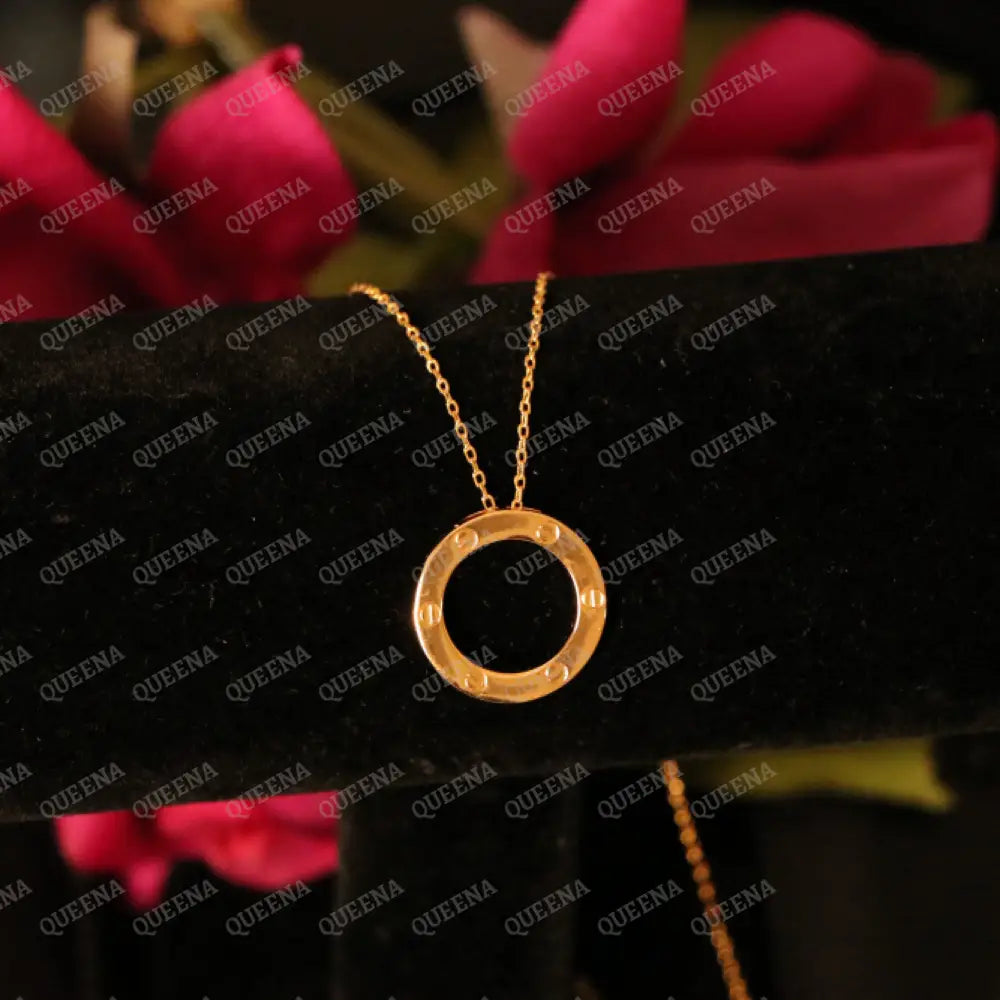 Trendy Iconic LOVE Circular Pendant Necklace Necklaces