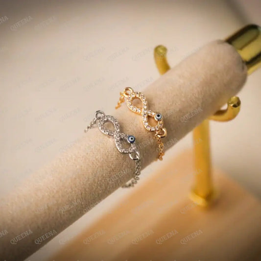 Trendy Infinity Charm Delicate Chain Ring Rings