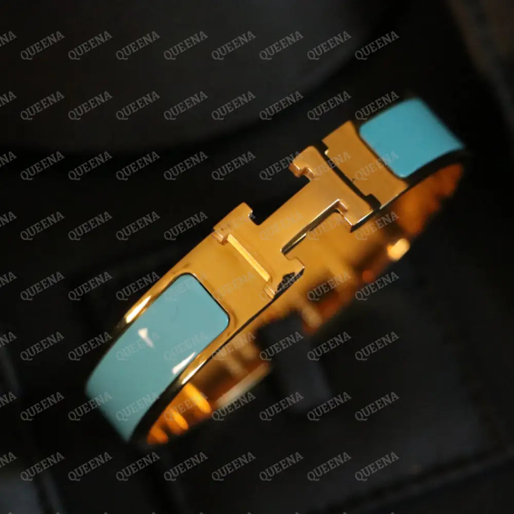 Trendy Turquoise Blue H Bangle Bracelet